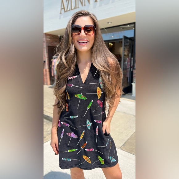 NWT Queen of Sparkles Terry Cocktail Umbrella Dress - Picture 4 of 6